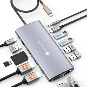 1721 Novoo RM14 14 in 1 USB-C Dual Monitor Docking Station