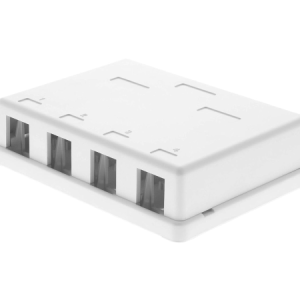 2217 White 4 Port Surface Box