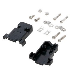 0115 Backshell DB9 Black Plastic