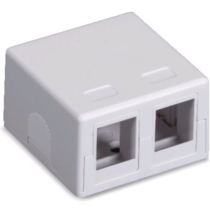 2216 White 2 Port Surface Box