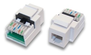 1362 RJ12 Keystone Jack - 110 Type - White