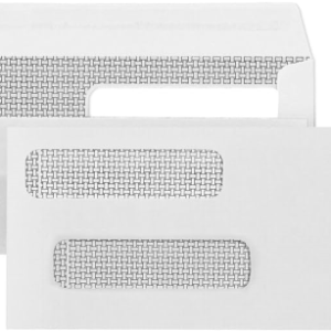 1508 Fold and Stick Self Seal Double Window Envelopes