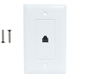 0252 Single Gang Telephone Wall Plate - White
