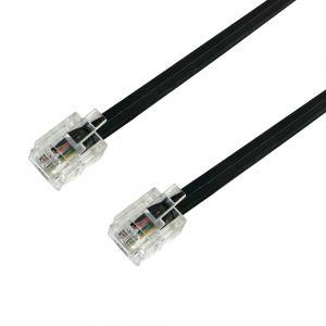 0500 RJ11 Telephone Cable Black - 25ft