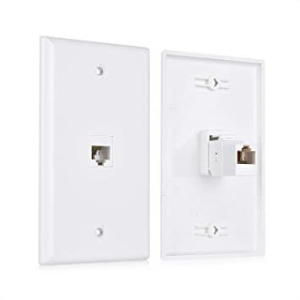 0446 Keystone 1-Port Ethernet Wall Plate White