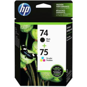 1136 HP 74/75 Original Ink Cartridges - Black & Tri-Colour
